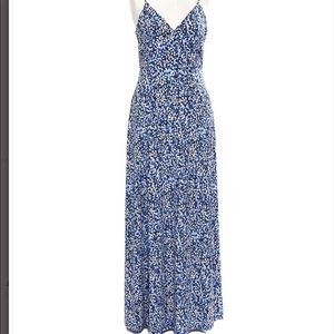 Michael Kors - white, blue floral-print maxi dress